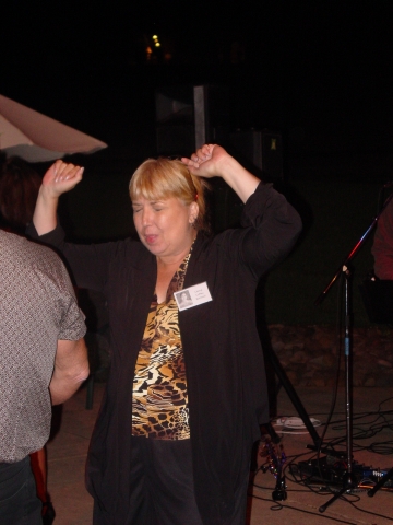 Our Hostess, Cheryl, gets her groove on.  You go girl, boogie down.